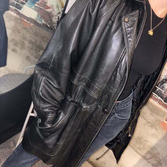 Vintage Black Genuine Leather Prince du Cuir Jacket S - Picture 15 of 16